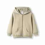 Baby/Toddler - Fleece "ZIPPER" Hoodie (Neutral Colours)