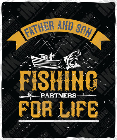Father and Son Fishing - Design