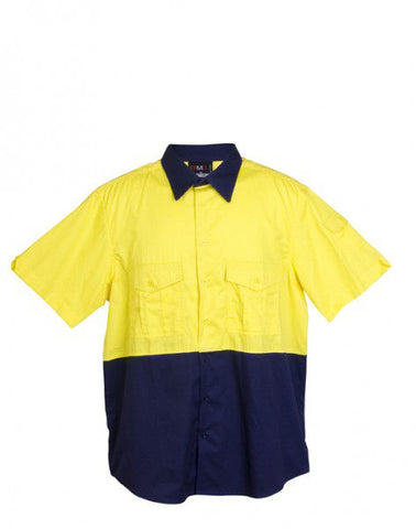 Hi-Vis 100% Combed Cotton Drill Short Sleeve - Unisex