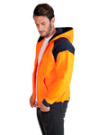 Hi-Vis Shoulder Contrast Zipper Hoodies