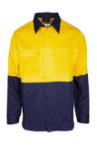 Hi-Vis 100% Combed Cotton Drill Long Sleeve Shirts - Unisex
